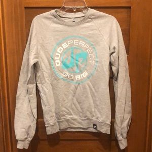 Dude Perfect grey teal sweatshirt size Small